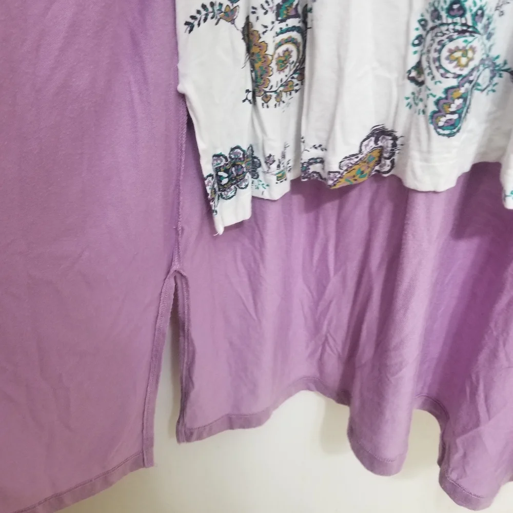 Lilac cardigan w built-in v-neck shirt - Picture 2 of 5
